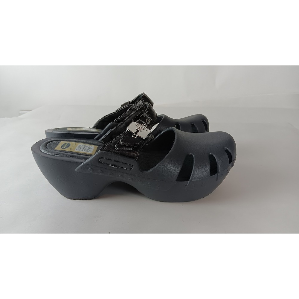 Dr. Scholl's Go Play Dance Clogs Gray Mary Jane Platform Mules 8M 521DS72